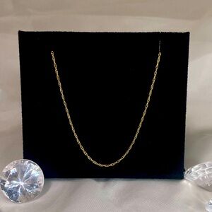 14K YELLOW GOLD chain necklace VINTAGE REAL GOLD 18”